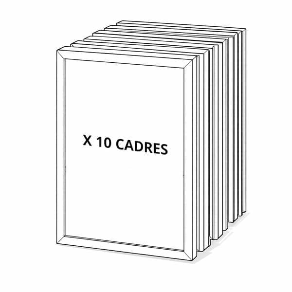 Schéma lot de dix cadres clipsable
