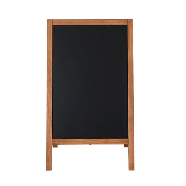 Chevalet stop trottoir ardoise double face en bois pour affichage menu