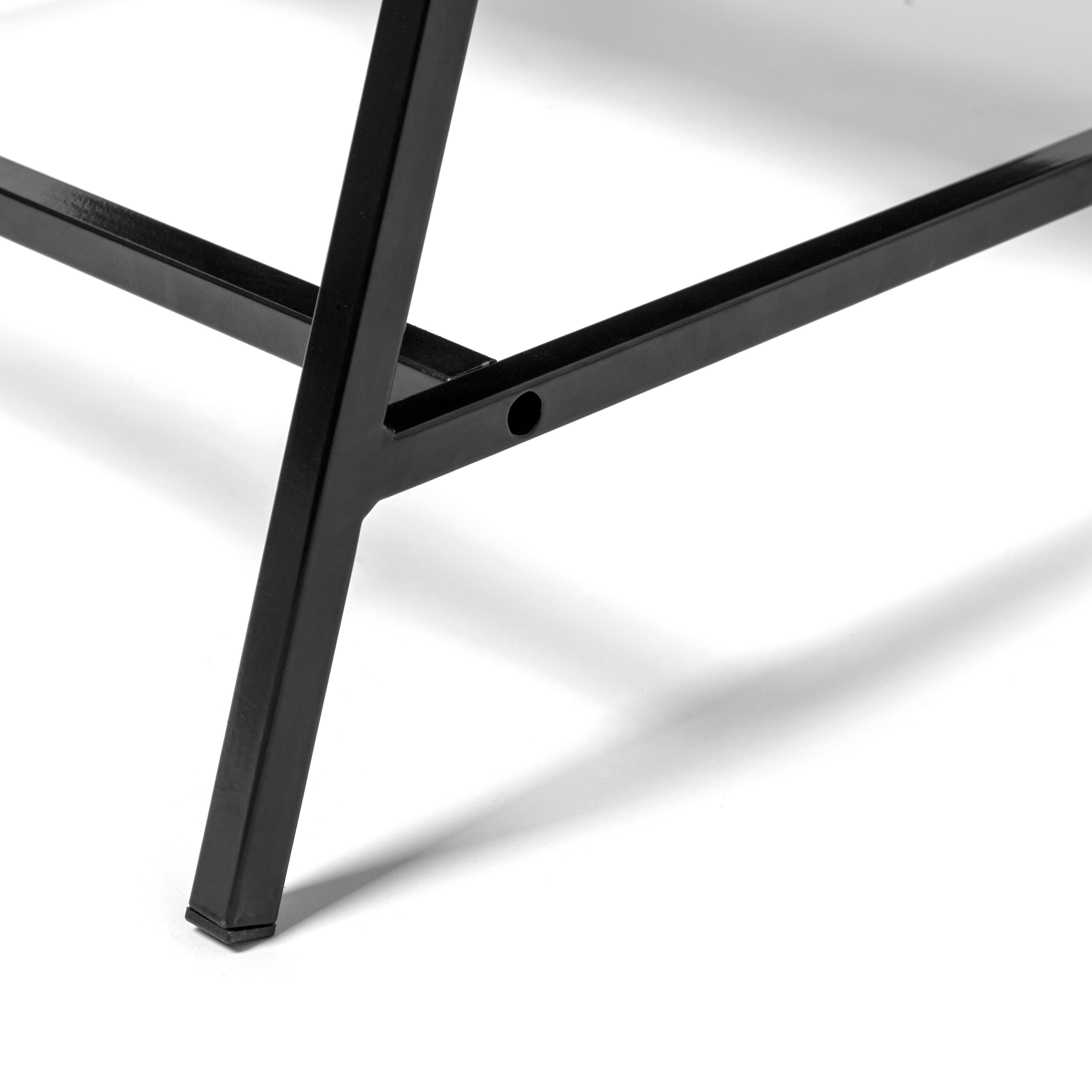 Chevalet oscillant ardoise sur cadre acier, détail