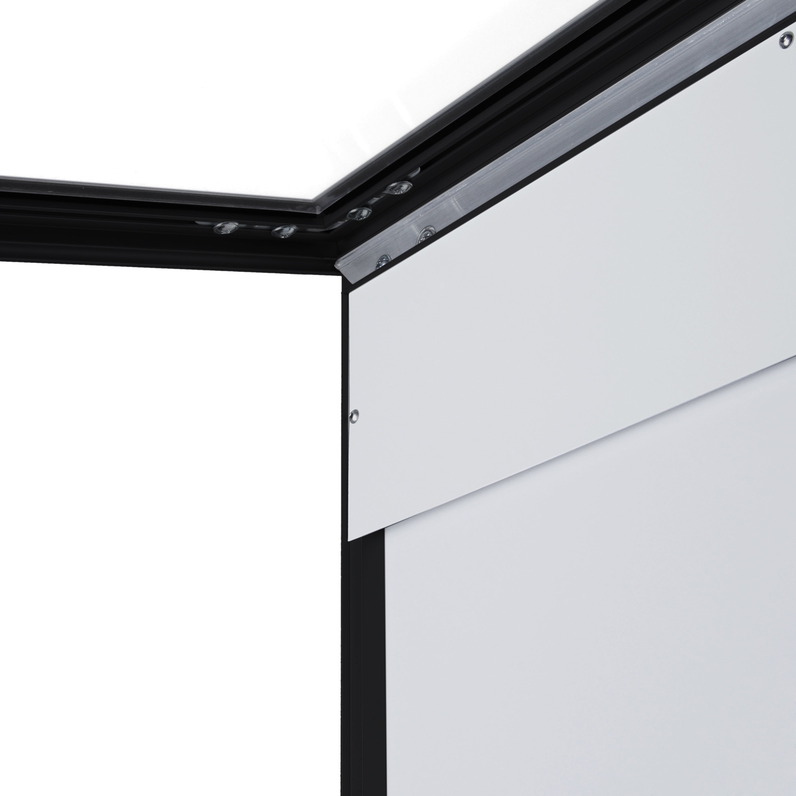 Porte menu extérieur avec logo noir, détail de finition (02)