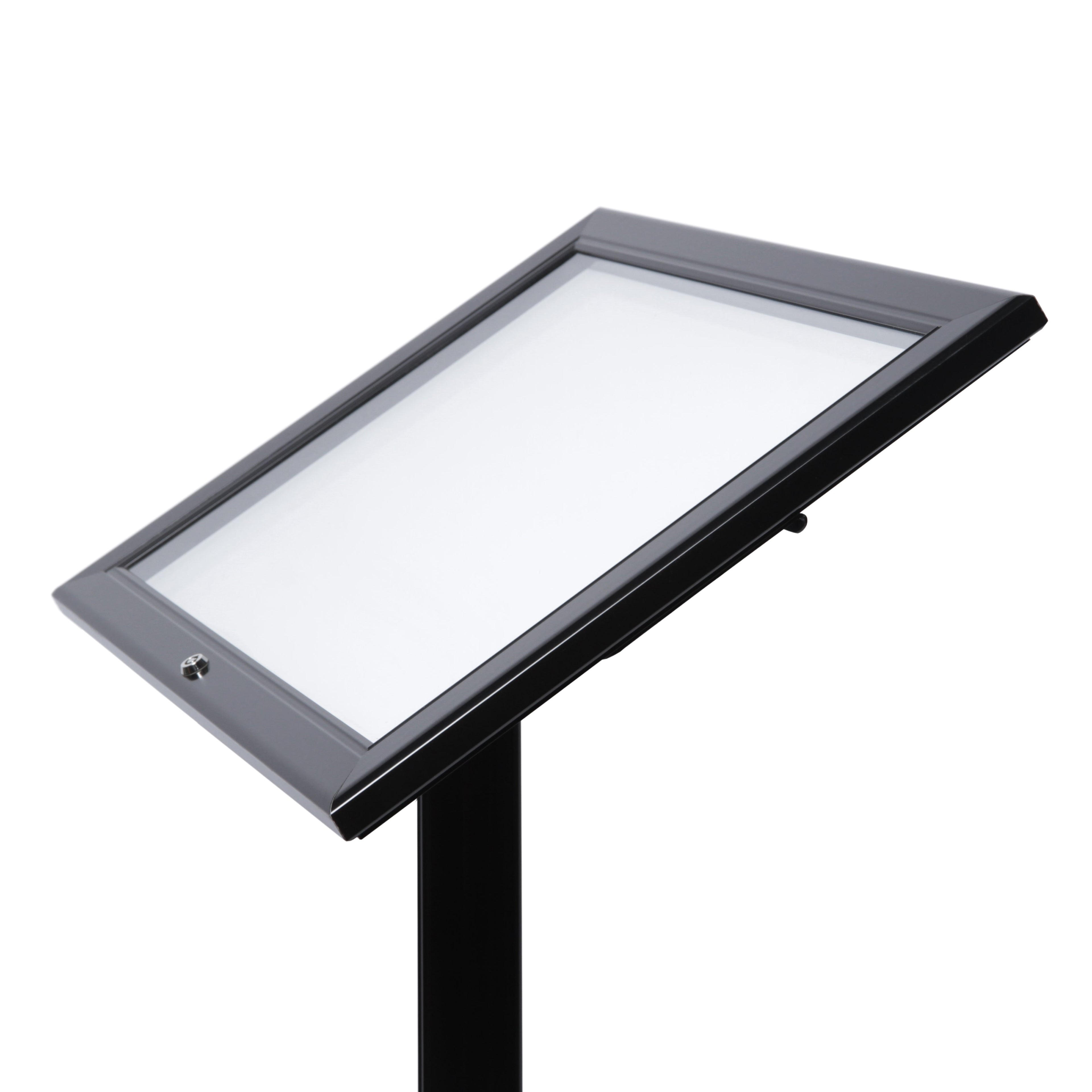 Présentoir porte menu verrouillable 2x A4, détail (01)