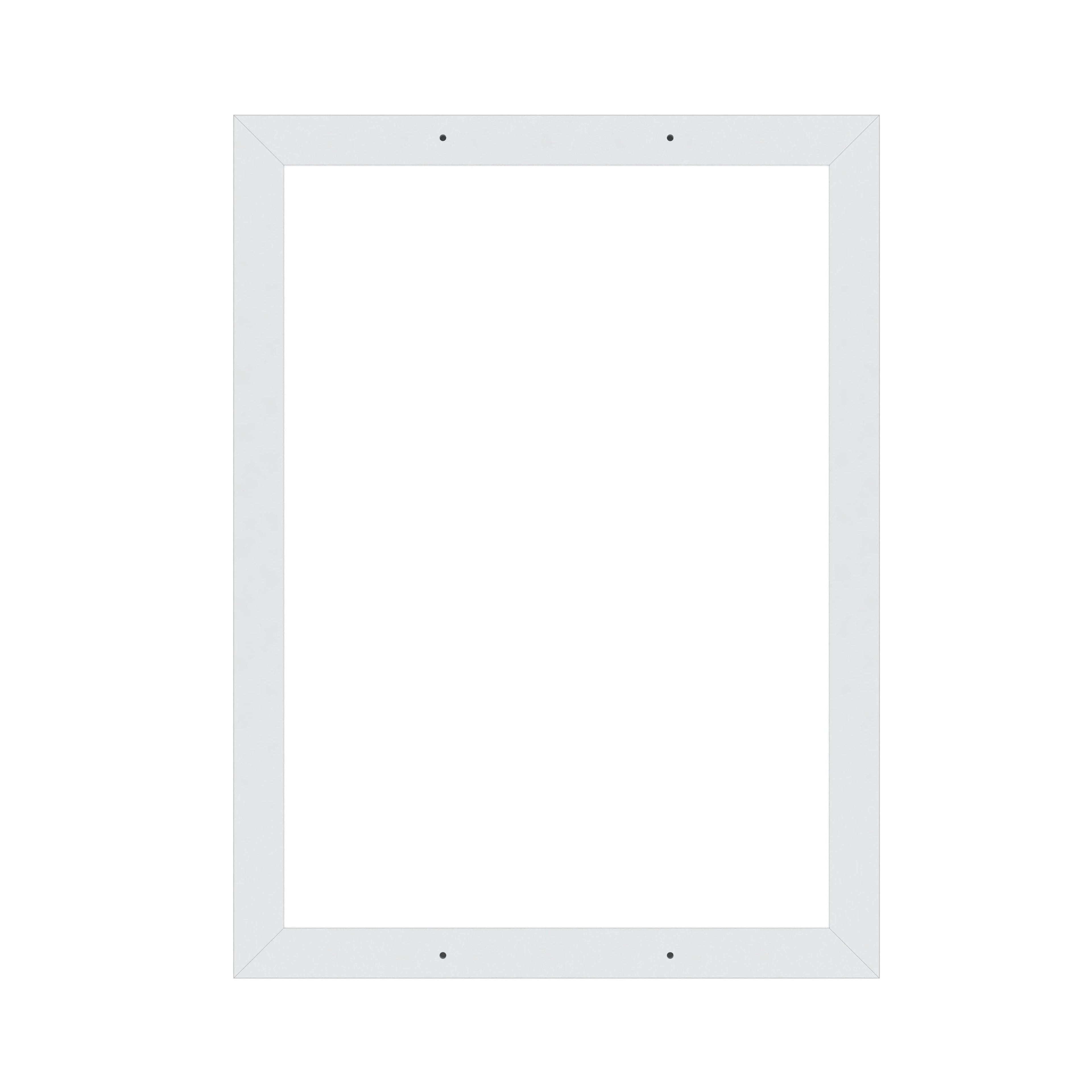 Vitrine intérieure verrouillable premium 4× A4 argent, vue arrière, fond magnétique